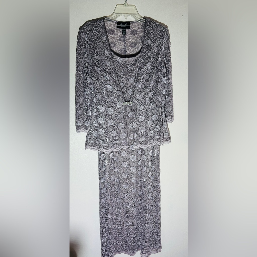 R & M Collection Formal, Party, Cocktail Dress With Jacket Size 6 Lavender